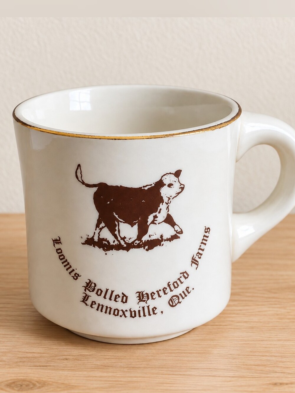 Loomis Polled Hereford Farms Lennoxville Quebec Cattle Farm Mug Vintage